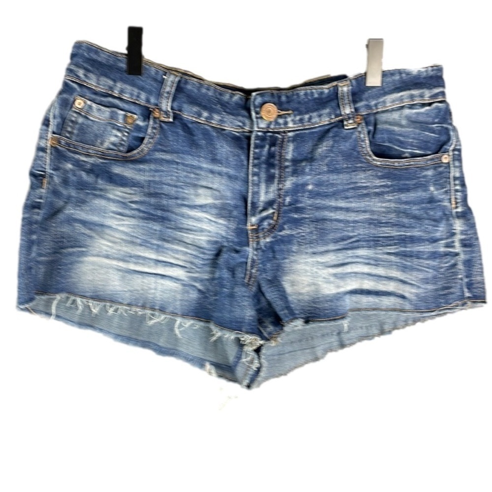 Indigo Rein Blue Distressed Denim Jean Shorts